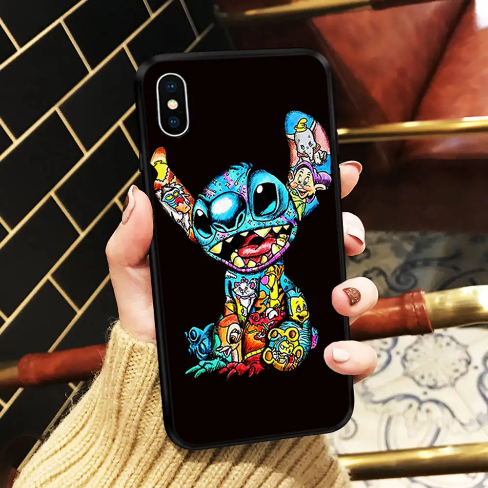 SJK2347153HB Lilo Ститч чехол Ohana Мягкий силиконовый чехол для телефона для iPhone 11 Pro X 5 S 5S XR XS Max 6 6S 7 8 Plus чехол Fundas Capinha Coque - Цвет: SJK2347153HB