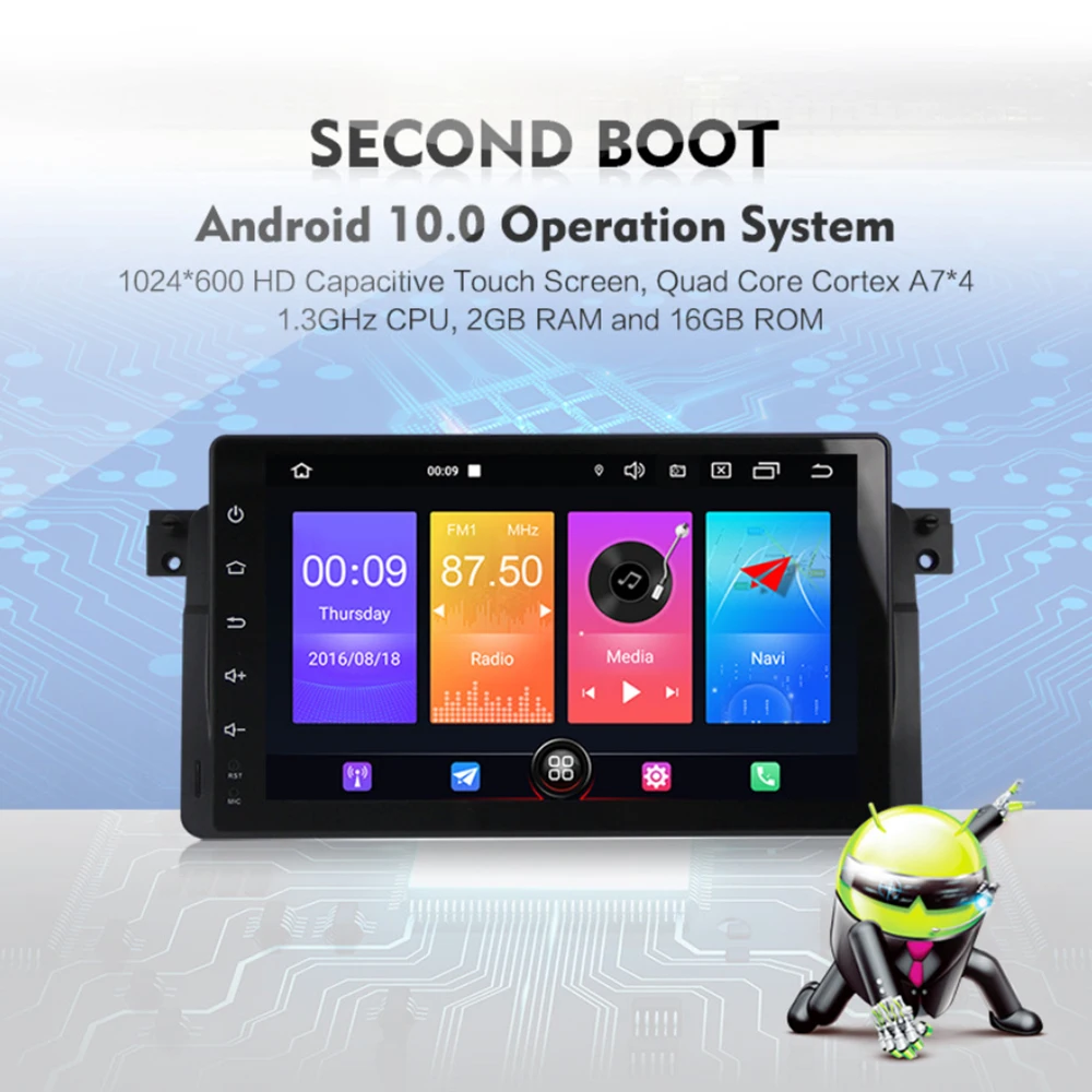 Автомобильный мультимедийный плеер стерео система на Android с Bluetooth Wi Fi монитором 9