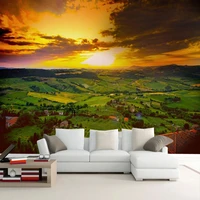 custom 3d mural wallpaper sunset countryside landscape oil painting wall paper scenery for walls living room tv sofa home decor