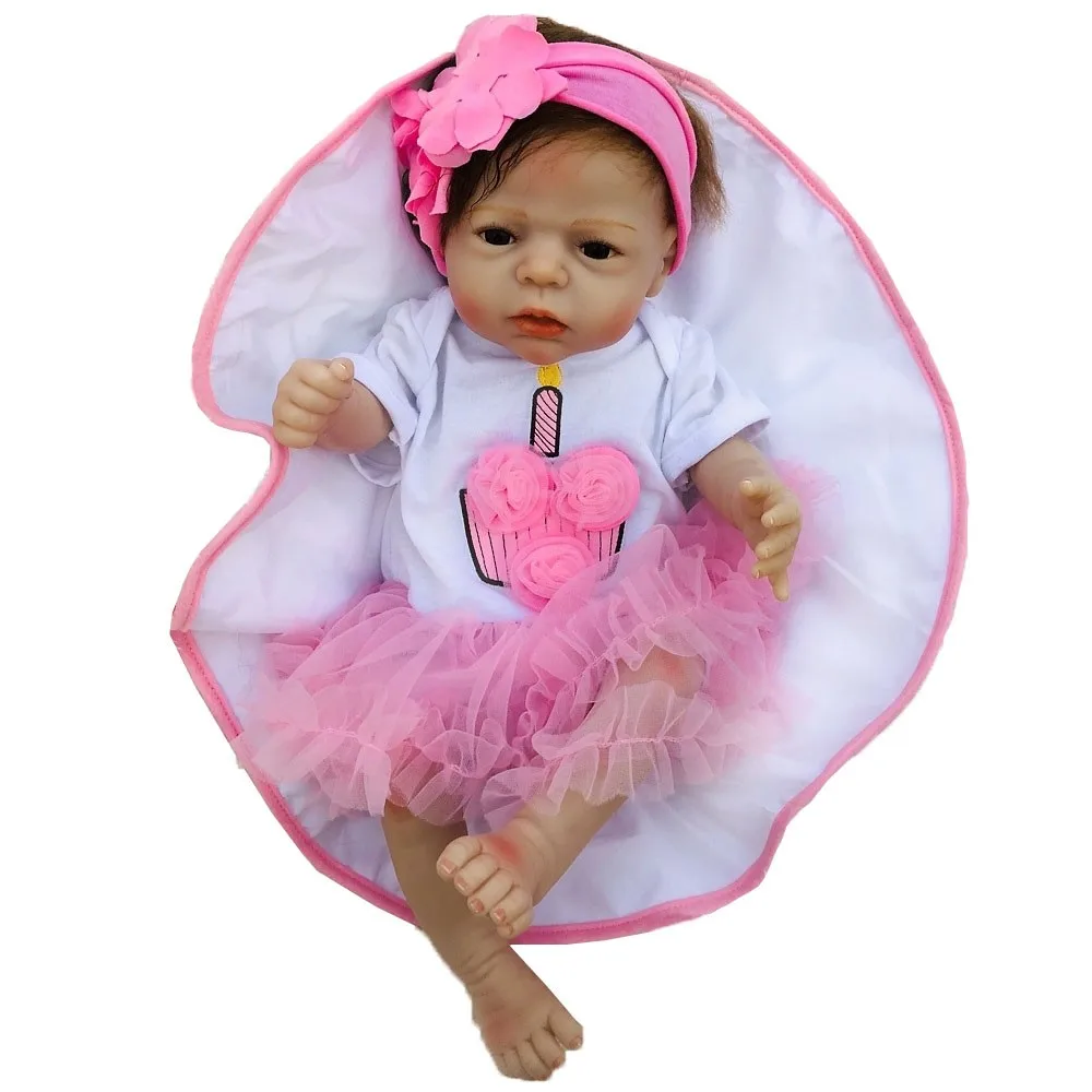 22 дюймов Детские куклы-Реборн игрушки для девочек Спящая кукла красивая