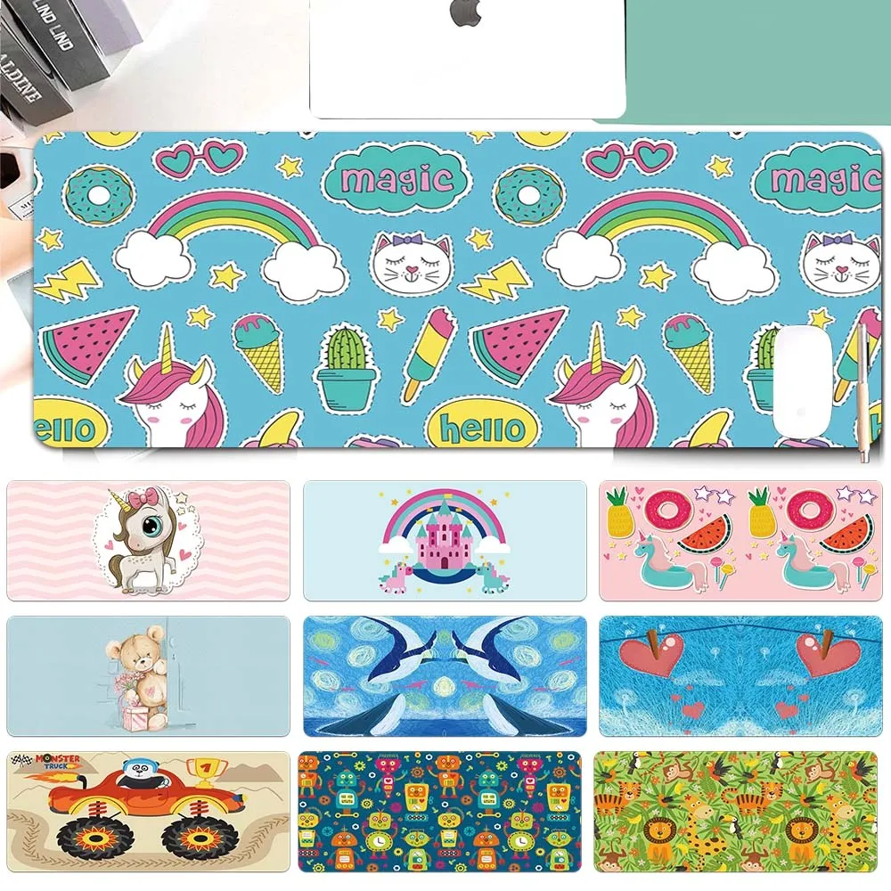

Cute Cartoon Mouse Pad Super Creative Large Game Computer Keyboard Office Long Table Mat Kawaii Desk for PC Desk Pad