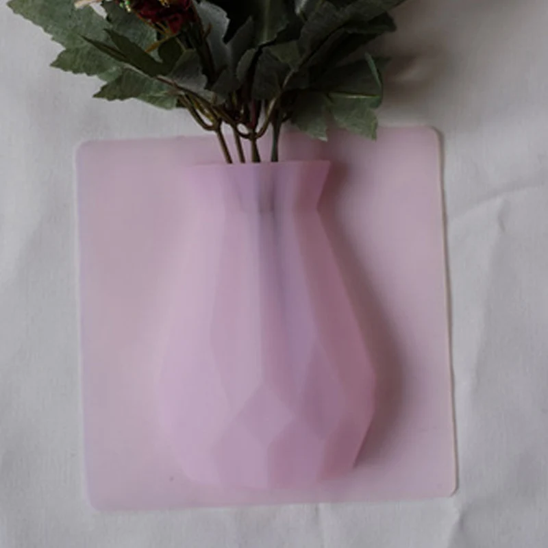 Модные геометрические силиконовые в форме цветка ваза DIY липкая адсорбированная