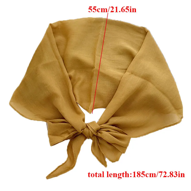 

Pure Color Cotton And Linen Large Scarf Solid Color Foulard Bandana For Women Girls Summer Breathable Soft Hair Scarves