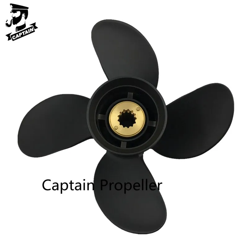 

10.4x12 Aluminum Propeller Fit Suzuki Outboard Engine DT35C DT40 DF40 DF40A DT50/50M DF50 DF50A DT55 DT60 DF60A DT65 4 Blades