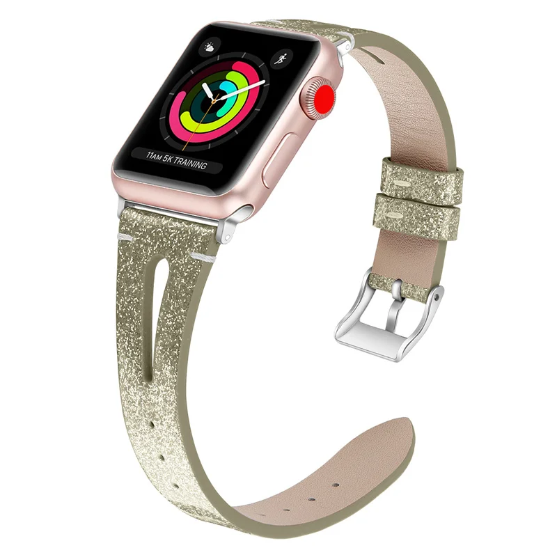 5 Ремешок для часов кожаный ремешок для Apple Watch, 38 мм, длина-44 мм, кожаный ремешок браслет Сменные Ремешки для наручных часов Iwatch серии 4/3/2/1 браслет 83004 - Цвет ремешка: 5