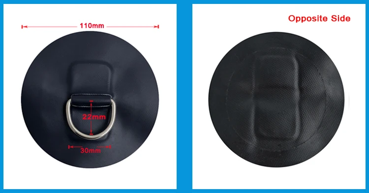 

4.3 inch Stainless steel D-ring PVC Patch for PVC Inflatable Boat Raft Dinghy Kayak