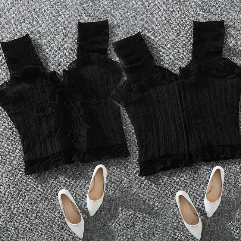 

Черно-белый топ на молнии, бюстье без рукавов, Женская Сексуальная повязка, женская летняя и осенняя одежда, 2021