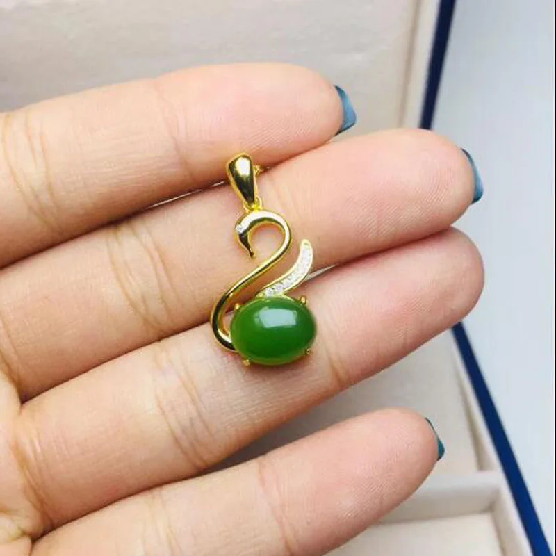 Очаровательная подвеска на удачу в форме маленького лебедя из серебра 925 пробы с