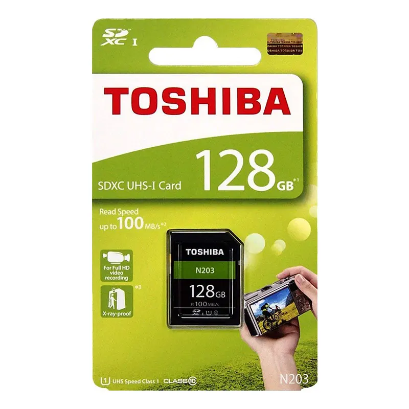 TOSHIBA высокоскоростная SD-карта памяти 32 ГБ 64 128 | Компьютеры и офис