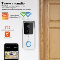 1080p wifi doorbell camera hd smart wireless video door bell home security support 2 4ghz 5ghz tuya smartlife app intercom bell