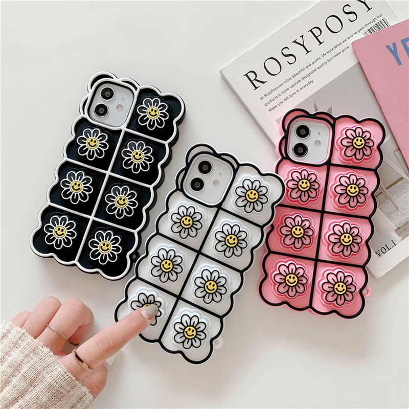 

Cute Cartoon Sunflower Phone Case for IPhone 11 12 Pro Max Mini X XS XR SE 6 7 8 Plus Kawaii Soft Silicone Shockproof Back Cover