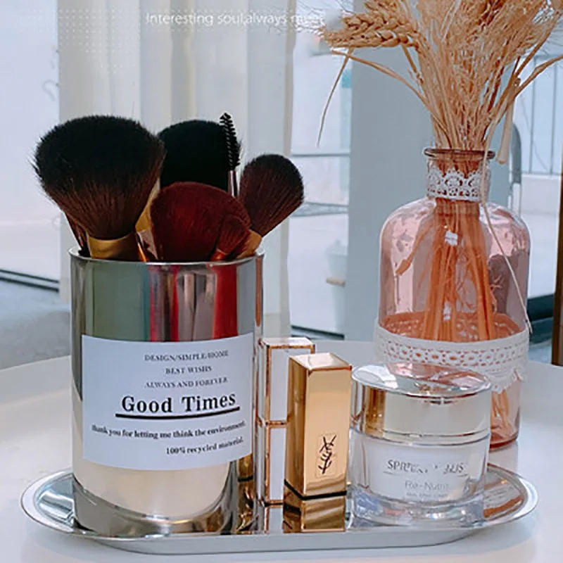 Держатель кистей для макияжа из нержавеющей стали инструменты органайзер стола