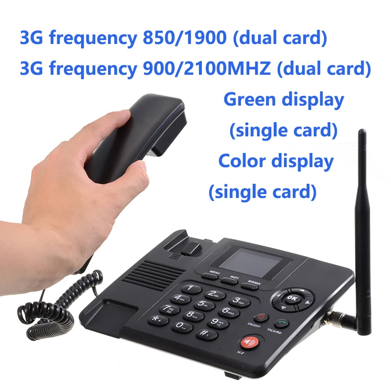 

4G WIFI Wireless Fixed Phone Desktop Telephone GSM SIM Card LCD for Office Home Call Center Company Hotel