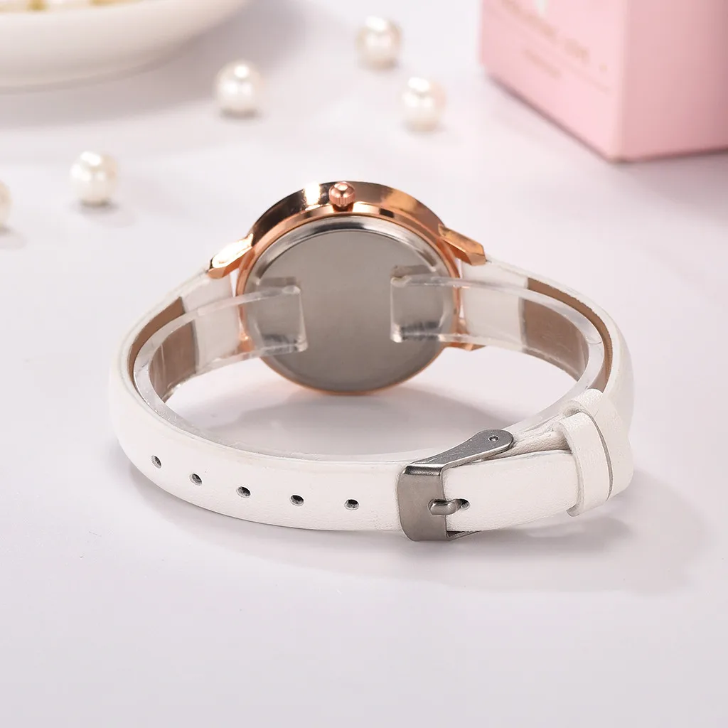 HSU женские простые кожаные кварцевые часы Новые тренд Модные Кварцевые Женские