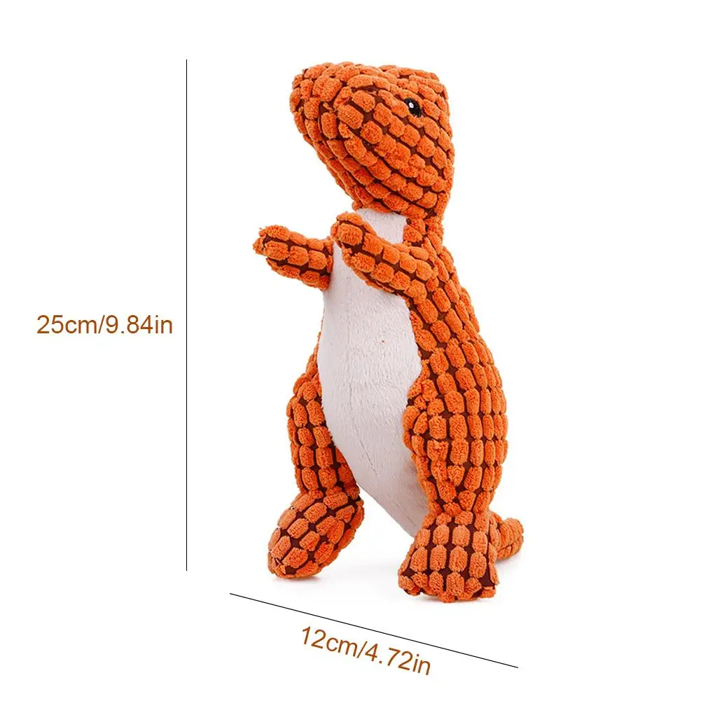 Симпатичная вокальная игрушка для собаки укуса большой динозавр плюшевая