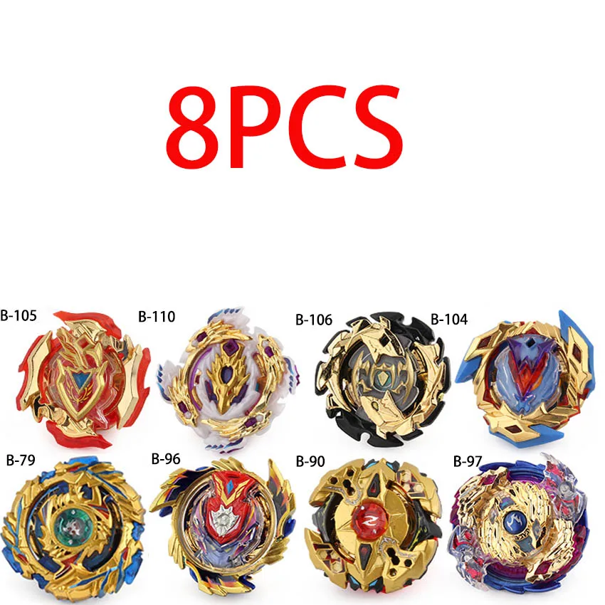 8pcs Новая комбинация Beyblade Burst набор игрушек Beyblades Арена Bayblade Metal Fusion 4D с пусковым устройством спиннинг топ игрушки - Цвет: 8pcs
