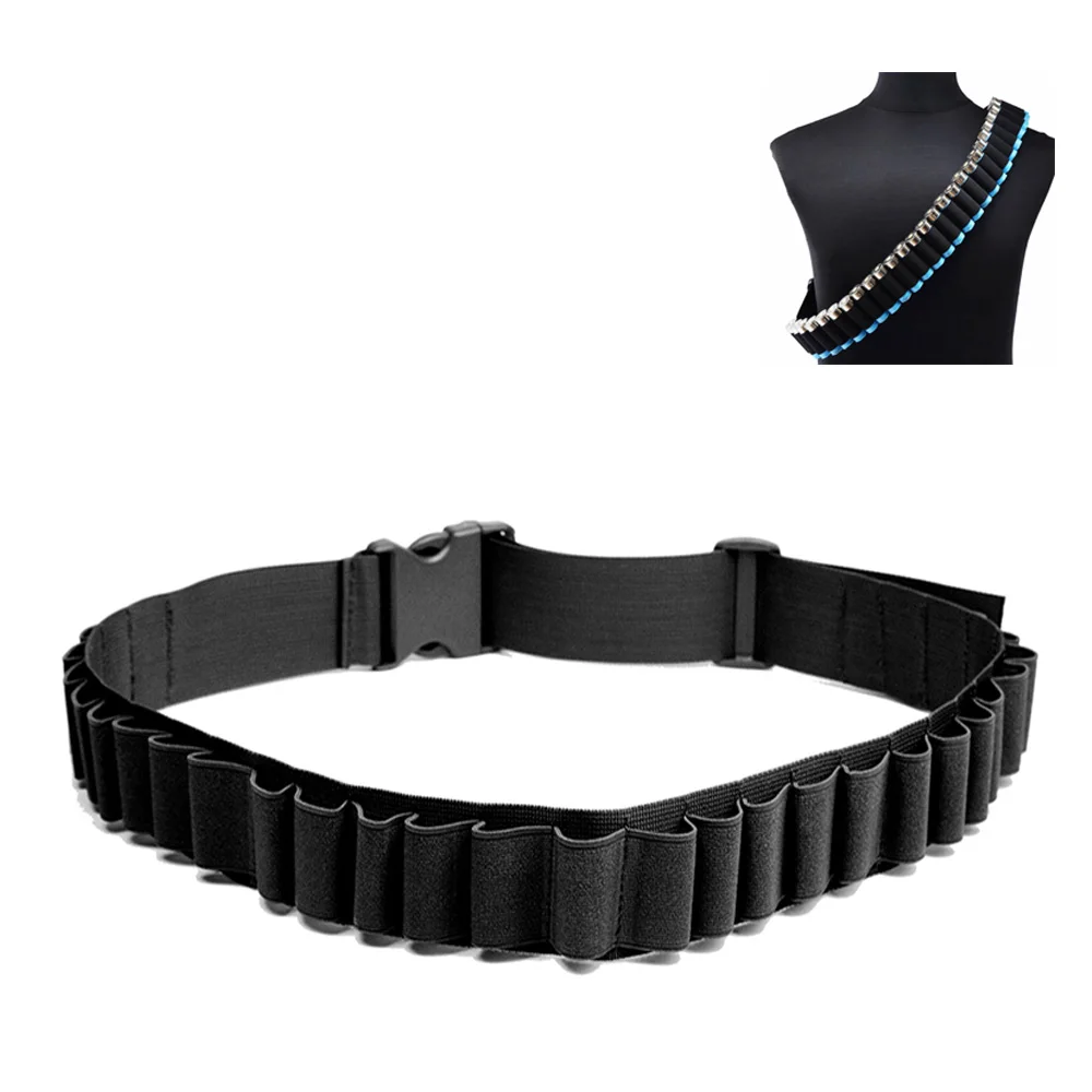 

25 Rounds Tactical Shotgun Belt Military Hunting Airsoft Bullet Ammo Shell Belt 12 Gauge Holder Cartridge Belt