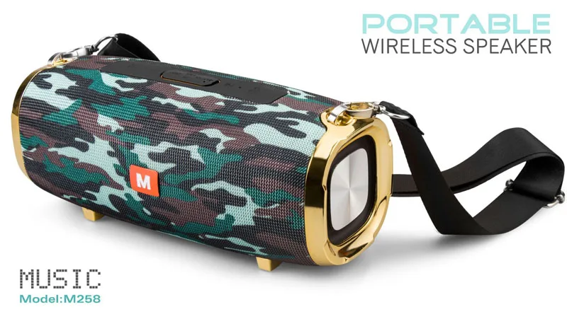 Camouflage 40 Вт Bluetooth Колонка Портативная колонка динамик музыкальный плеер ПК Компьютерные колонки Колонка Boom Box с fm-радио Aux TF сабвуфер - Цвет: Camouflage