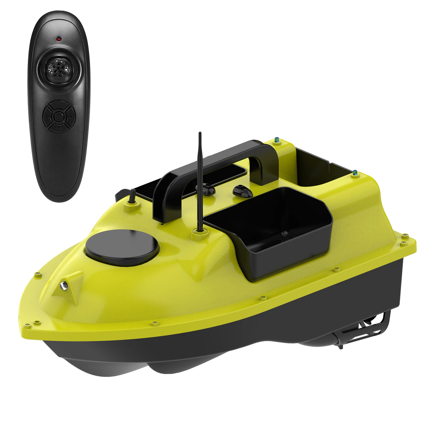 

Wireless Remote Control Fishing Bait Boat with 3 Bait Containers Fish Finder Device with 540 yards Remote Range RC D18 Boat