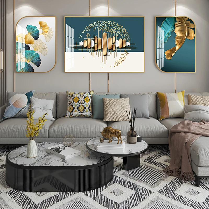 

Триптих из хрустального фарфора 2021, новое украшение, картина, комбинация, коридор, подвесная картина, 3 фоторамки из металла