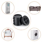 1 ПК Противоударная накладка стиральная машина для ног коврик белый черный Универсальный Фиксированный Нескользящие Pad холодильник напольная Мебель Противоударная накладка