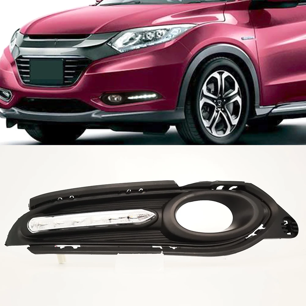 2 шт. для Honda вариабельности сердечного ритма HR V Vezel 2014 2015 2016 2017 2018 LED DRL Габаритные