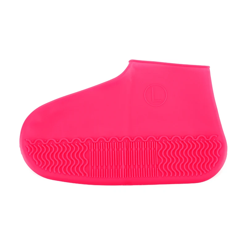Rose Red 1 шт S/M/L 4 цвета силиконовые бахилы дождевые Бахилы для походов на открытом воздухе Нескользящие моющиеся унисекс износостойкие перерабатываемые - Цвет: Rose Red