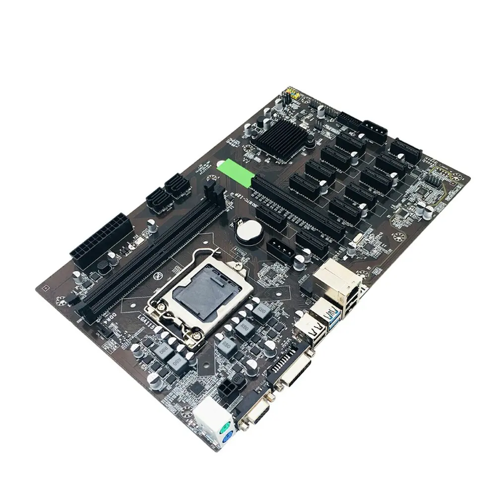 

Материнская плата B250 для майнинга, материнская плата 12 PCI-E16X GPU для майнинга биткоинов, криптовалюты, DDR4 LGA 1151, материнская плата SATA3.0 с поддер...