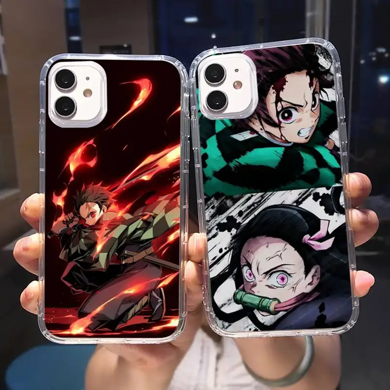 

Kamado Nezuko no Yaiba Demon Slayer Phone Case Transparent for iPhone 6 7 8 11 12 s mini pro X XS XR MAX Plus cover funda shell