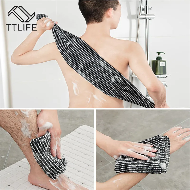 TTLIFE Rubbing Washcloth Bath Brush For Back Towels Exfoliating Scrub Shower Sponge Body Bathroom Accessories Nylon Towel | Дом и сад