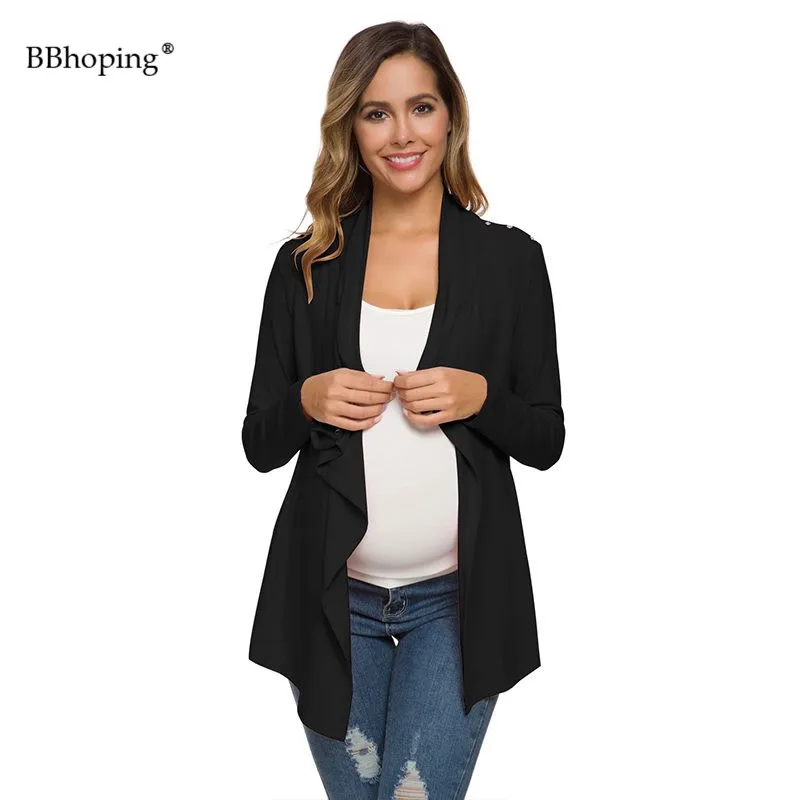 Женские топы для беременных с длинным рукавом закрывающие блузки воротником