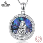 Eudora, Настоящее серебро 925 пробы, ожерелье с цветком для мамы и ребенка, кулон в виде ракушки, модные ювелирные изделия для счастливых мам, подарок на день 29