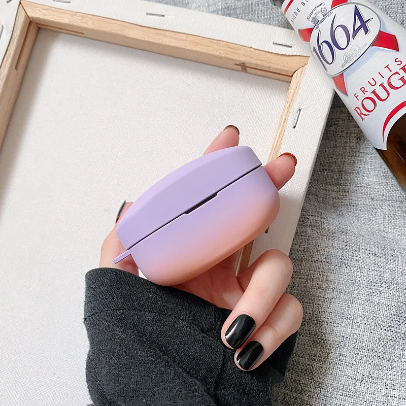 Чехлы Matte Gradient Contrast Color для наушников Sony WF-1000XM4 Cute Solid Hard PC с защитой для ушных вкладышей и аксессуарами.