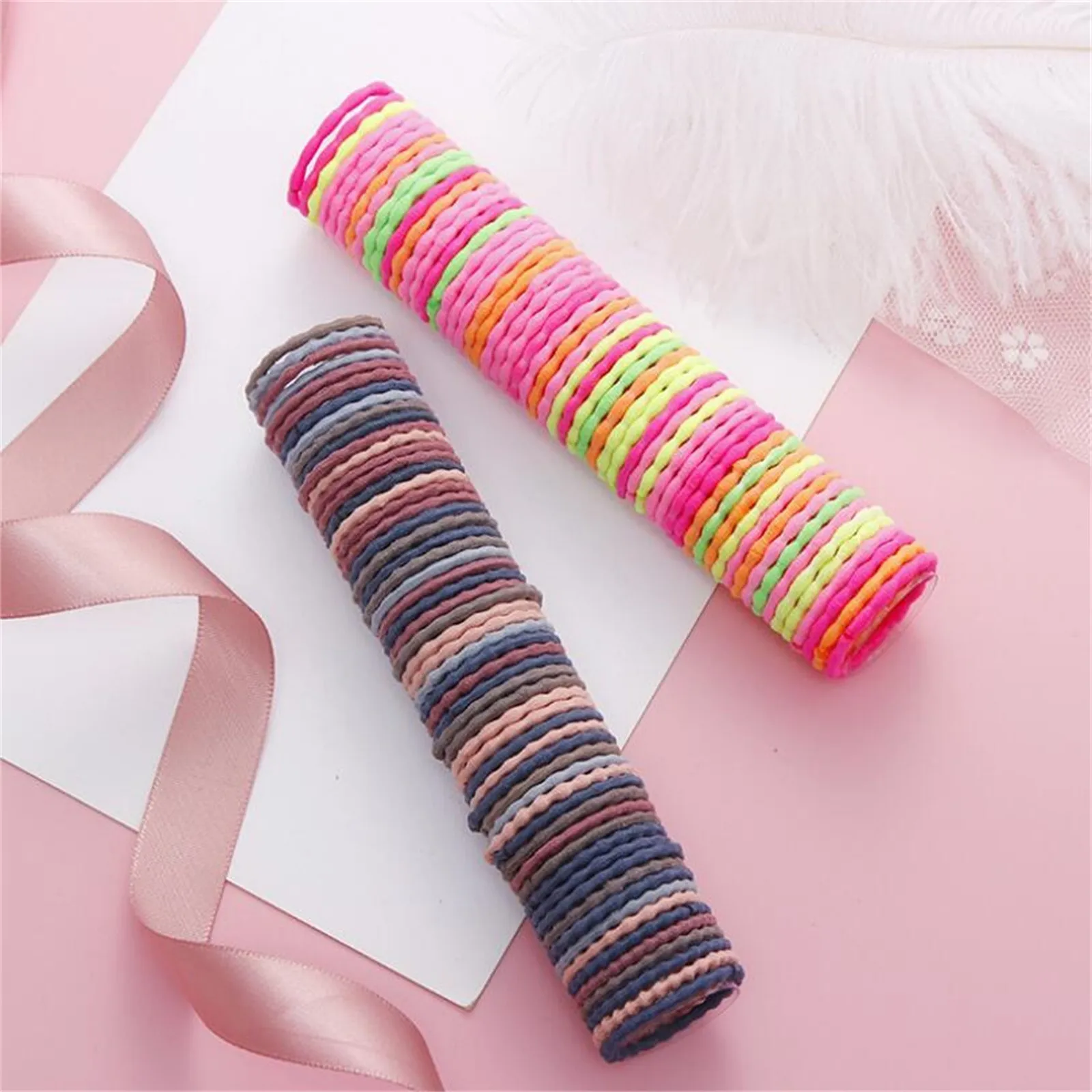 

Rubber Bands For Children's Hair Ties Hair Bands Hair Ropes Color Hair Ropes hair rope rubber band set Hair Accessories