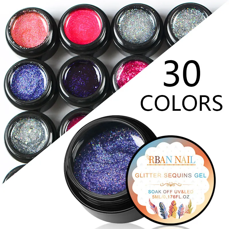 RBAN лак для ногтей 5 мл голографический гель с блестками блестящая Лазерная