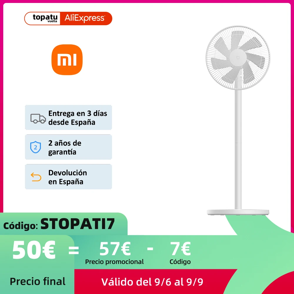

Умный вентилятор xiaomi mijia mi 2 lite, воздушный охлаждающий вентилятор с регулируемой высотой, с управлением через приложение Mi Home