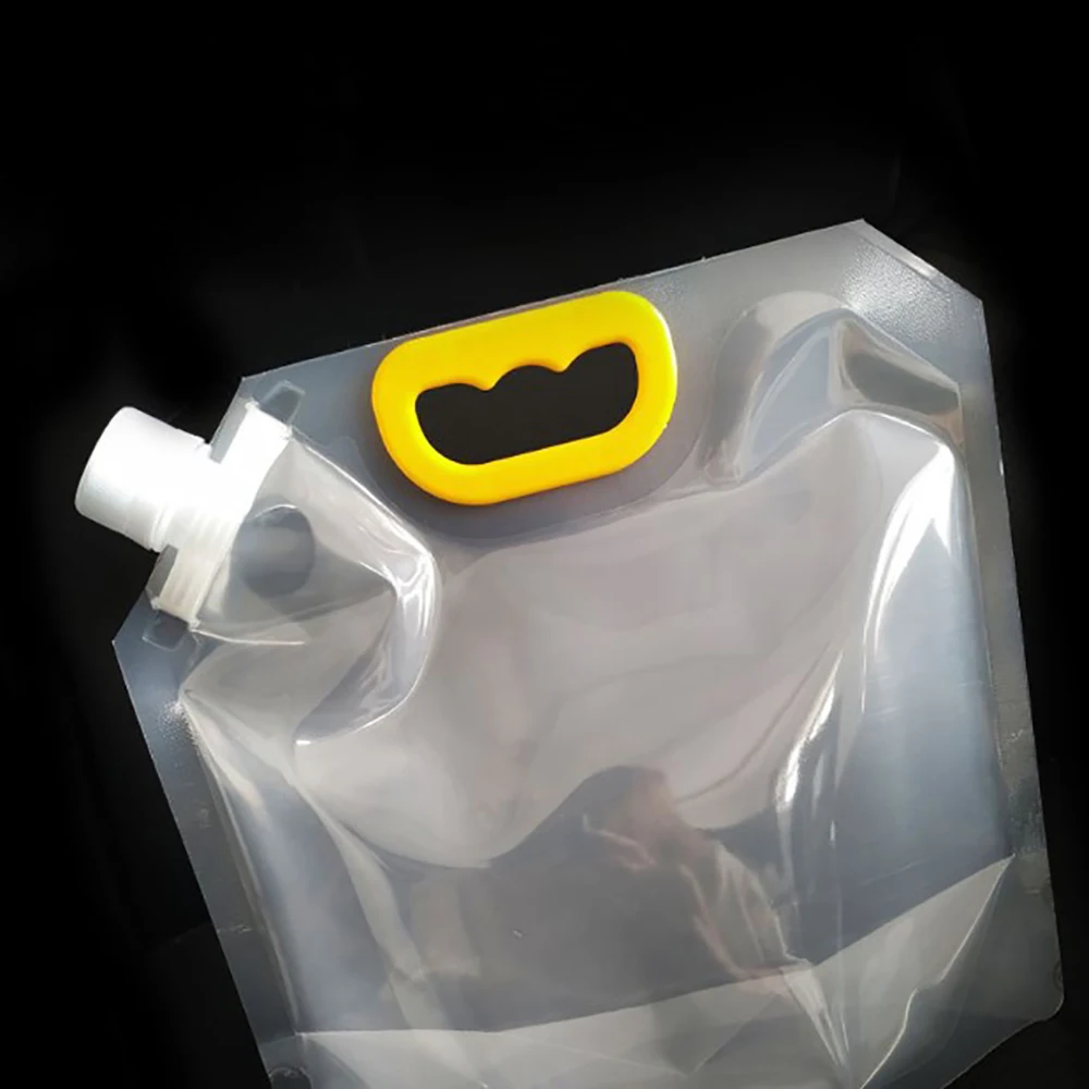 1.5/2.5/5L Clear Foldable Drinking Bags Drinks Flasks Liquor Carrier Plastic Spout Container For Beer Soy Milk Coffee | Дом и сад