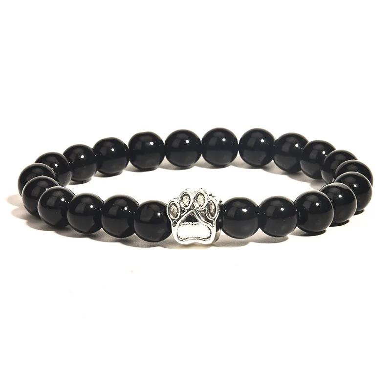 

Bracelets & Bangles Hit 8 Mm Volcanic Turquoise Dog Enough Elastic Line Bracelet Manufacturers Selling Cross-border Hot Style
