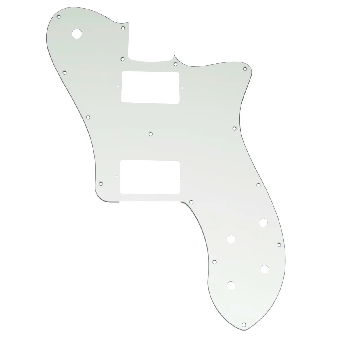

Musiclily Pro 15 Holes Covered HH Guitar Pickguard for Mexico Fender 72 Tele Deluxe Style Electric Guitar, 3ply Aged White