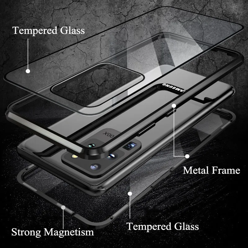 Магнитный металлический чехол для Samsung Galaxy A50 A70 S9 S8 S10 S20 Plus Ultra S10E A30S A20 A40 A11 A31 A51 A71 A10