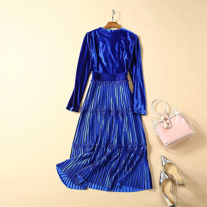 Высокое качество Новая мода 2019 дизайнерское подиумное Платье женское с длинным