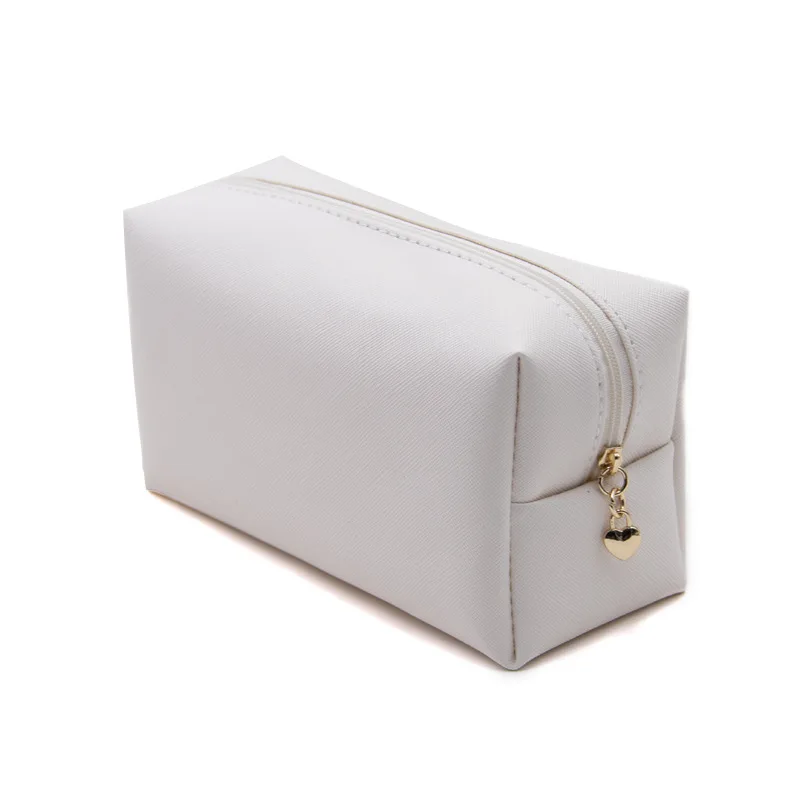 

Girls Cute Pink Cosmetic Bag PU Leather Makeup Handbag Women Travel Toiletry Storage Pouch Waterproof Organizer Make Up Case
