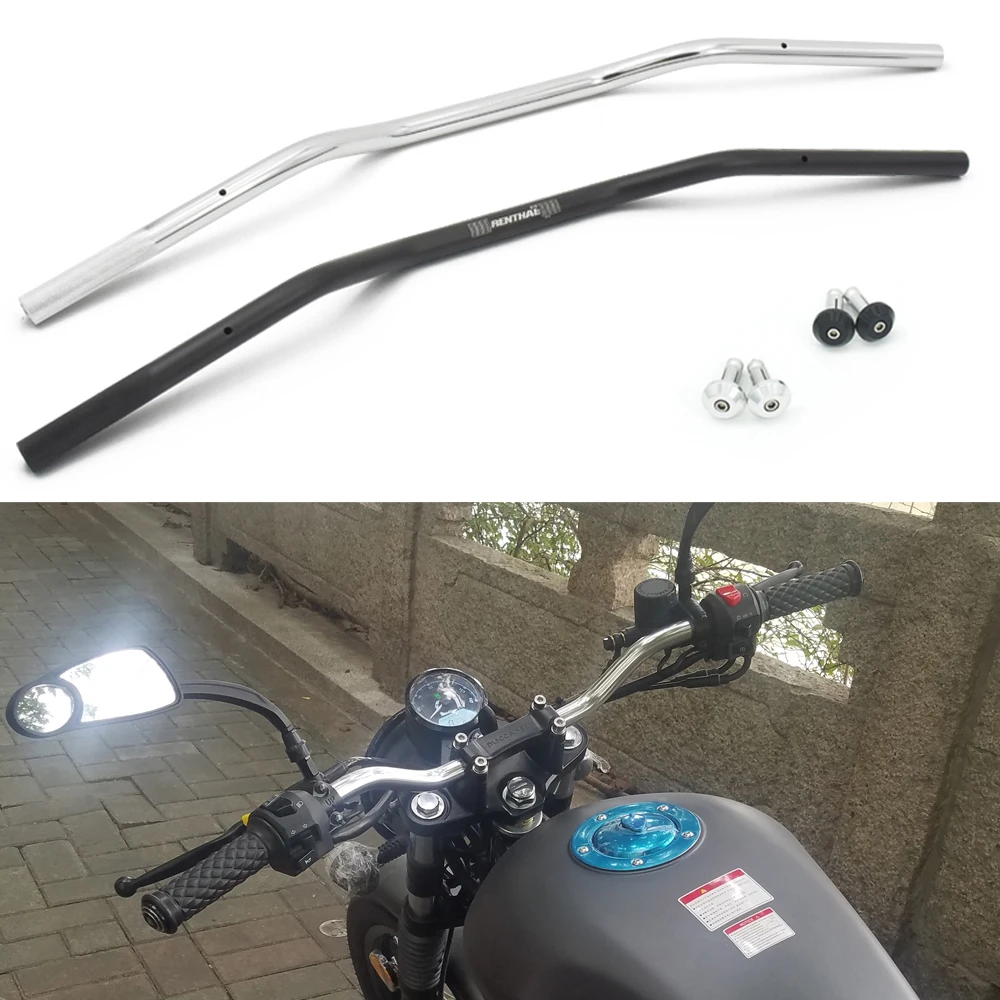 Универсальный винтажный мотоциклетный руль 22 мм алюминиевый для Royal Enfield Cafe