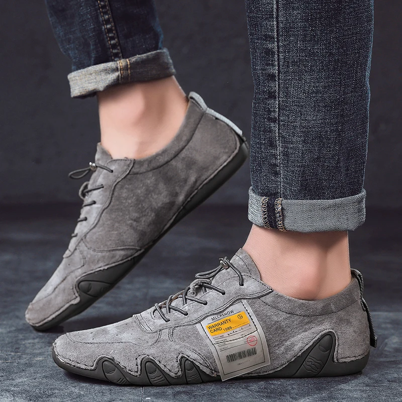 Мокасины мужские замшевые без застежки роскошные брендовые | Обувь