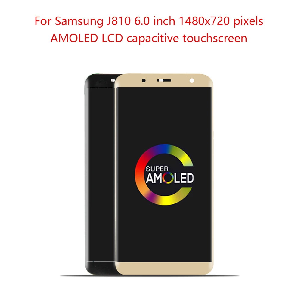 ЖК дисплей AMOLED 6 0 дюйма для SAMSUNG Galaxy J8 2018 J810 сенсорный экран с цифровым