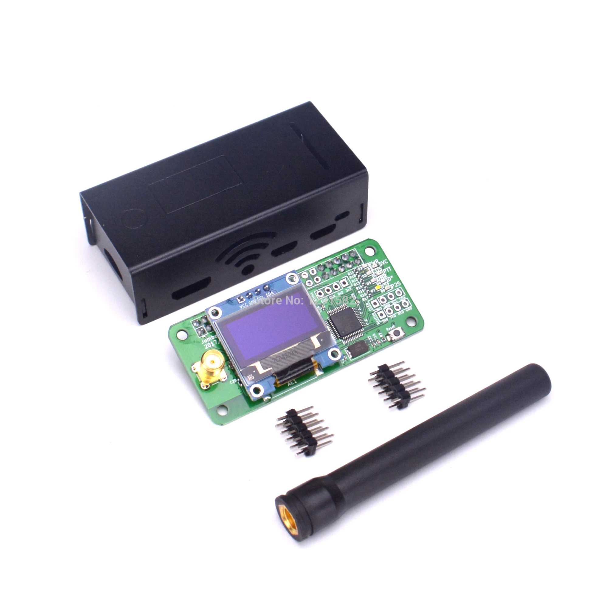 Jumbospot MMDVM Поддержка точки доступа P25 DMR YSF+ raspberry pi+ OLED+ антенна+ черный чехол+ 16G TF карта готов к QSO