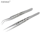 Набор прецизионных пинцетов для электроники, ультратонкие изогнутые прямые наконечники, щипцы из нержавеющей стали, мобильный телефон, набор ручных инструментов для ремонта