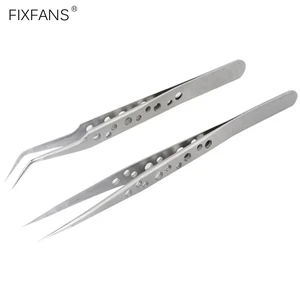 Набор прецизионных пинцетов для электроники, ультратонкие изогнутые прямые наконечники, щипцы из нержавеющей стали, мобильный телефон, набор ручных инструментов для ремонта