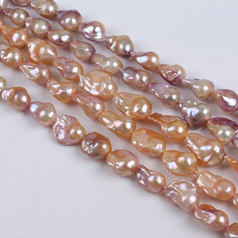Оптовая цена Пресноводный Жемчуг нить барокко-форма натуральный розовый цвет