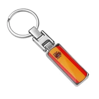 3d metal key chain key ring spain national flag emblem badge keychain womens wallet decorative keyring car styling accessories
